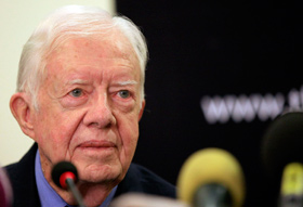 Jimmy Carter at The Elders' press conference, Sudan