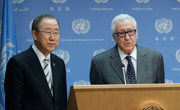 Ban Ki-moon and Lakhdar Brahimi