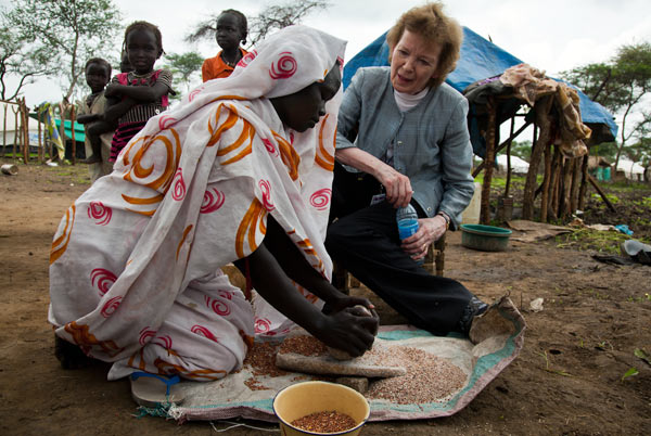 Mary Robinson at Yusuf Batil refugee camp