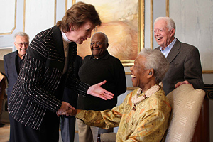 Mary Robinson, Neslon Mandela, Jimmy Carter, Desmond Tutu and Lakhdar Brahimi