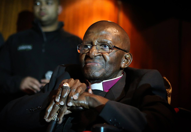 Desmond Tutu at the 6th Annual Desmond Tutu Peace Lecture in October 2016 (Credit: Desmond and Leah Tutu Legacy Foundation / Sumaya Hisham)